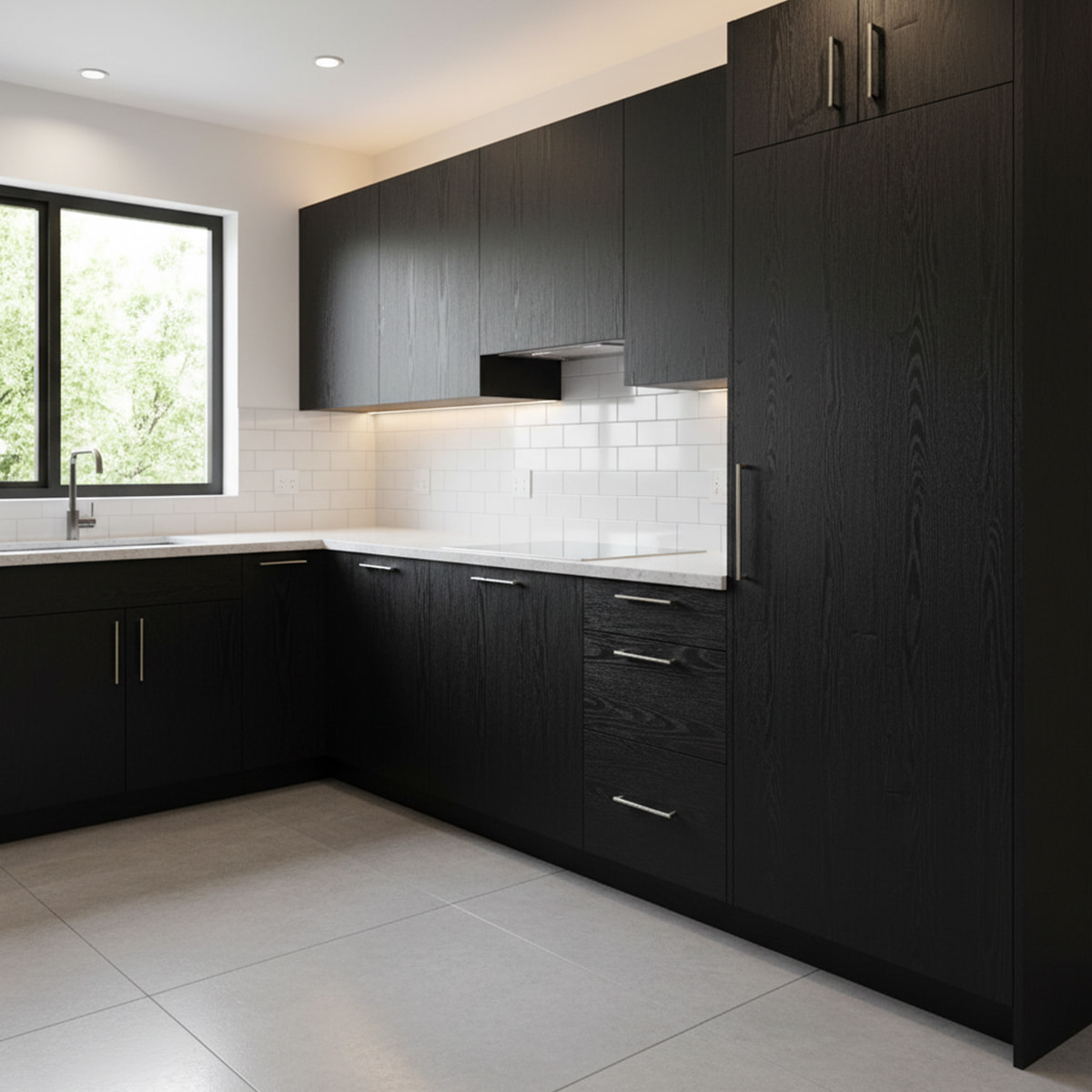 Rouleau adhésif protecteur effet bois noir au mètre - Autocollants Revêtement Adhésif Cuisine Meubles Salle de bain