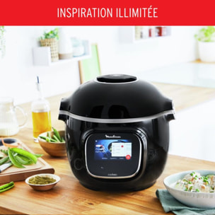 Cookeo MOULINEX YY5479FB noir Touch Wifi 6 L, 3 modes de cuisson + Extra Crisp