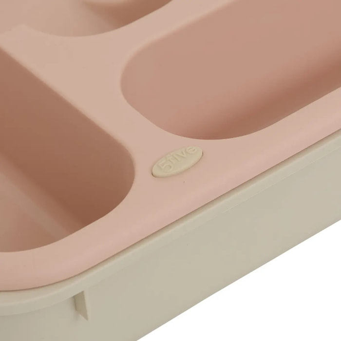 Range-couverts Poly extensible 6 compartiments rose