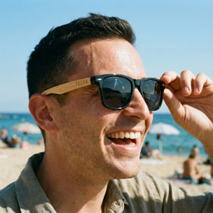 Gafas de Sol Feler 1203-1 Polarizadas de Madera Unisex 53mm