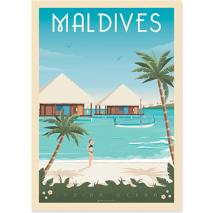 Affiche - Maldives - Olahoop Travel Posters