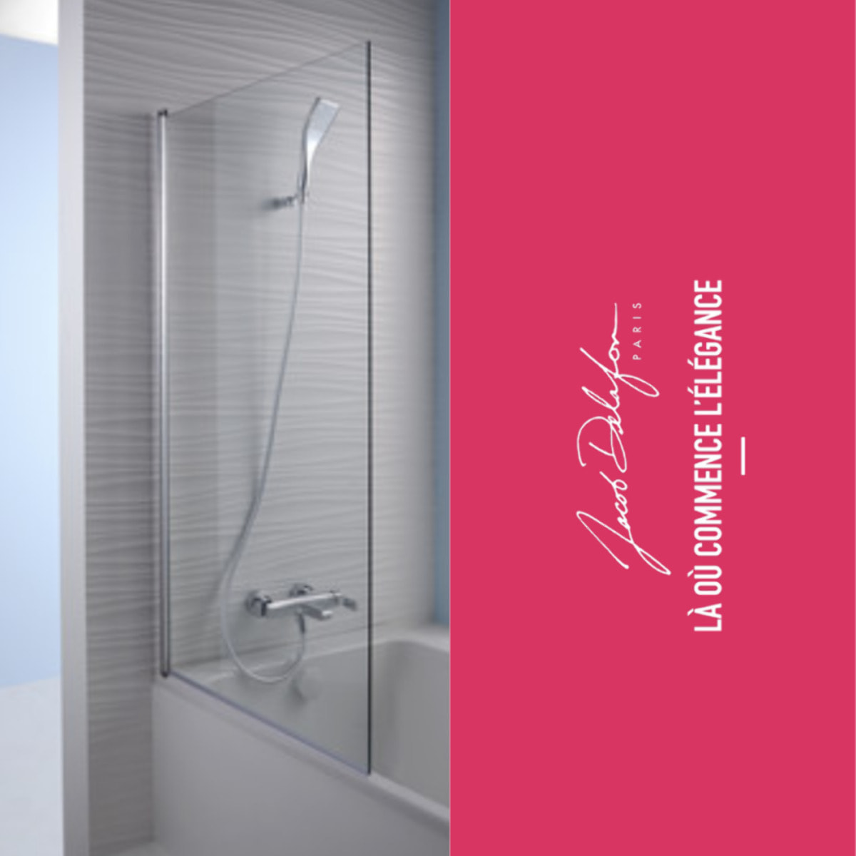 Pack baignoire droite Odéon Up + pare bain 1 volet + tablier + vidage