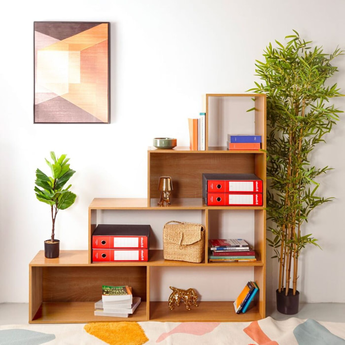 Libreria a scala rovere naturale 145x145 cm - Stair