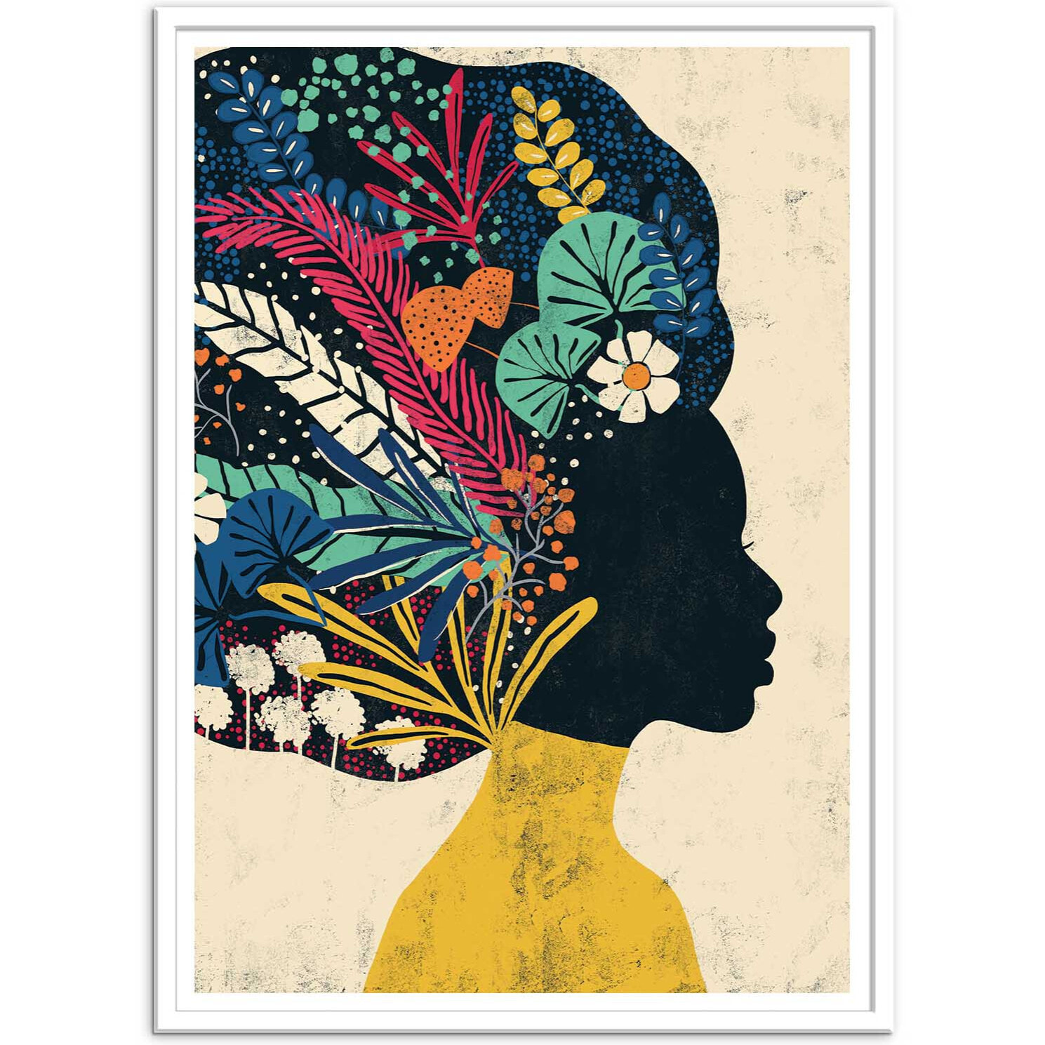 Affiche - Afro Woman - Cats and Dotz by The Artcicle