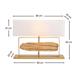 Lampe Nature 60cm dorée Kare Design