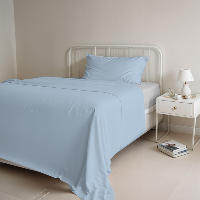 COMPLETO LETTO NATURAL COLOR, 100% COTONE - SINGOLO