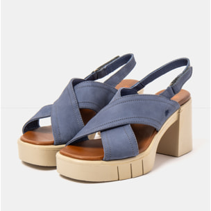 Sandalias con tacón 1990 NOBUCK OCEAN / EIVISSA color Ocean