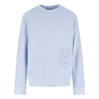 Sweat - 100% coton - logo - bleu clair