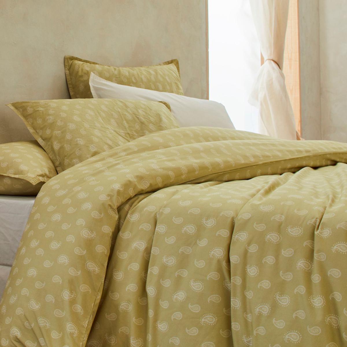 Housse de couette SARI en 100% percale de coton organic- jaune clair - vendue seule