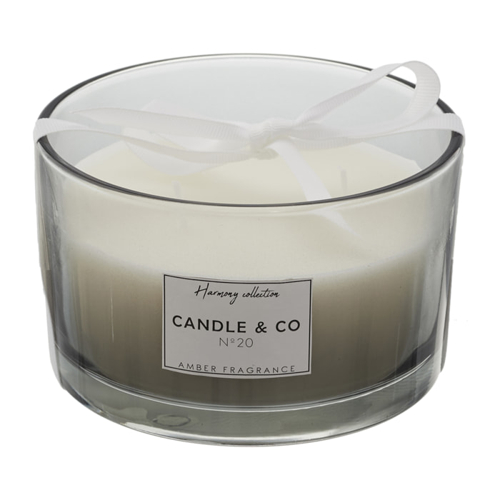 Bougie Parfumee 3 Meches Gris Harmony D13cm