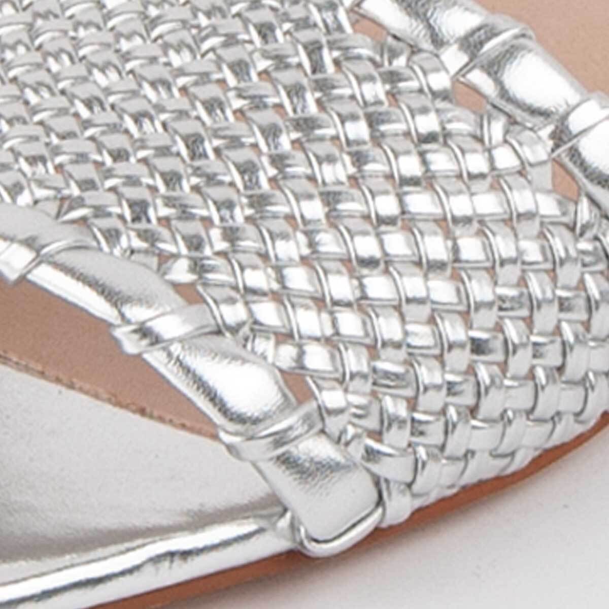 Sandalia De Tacón - Plateado - Altura: 4 Cm