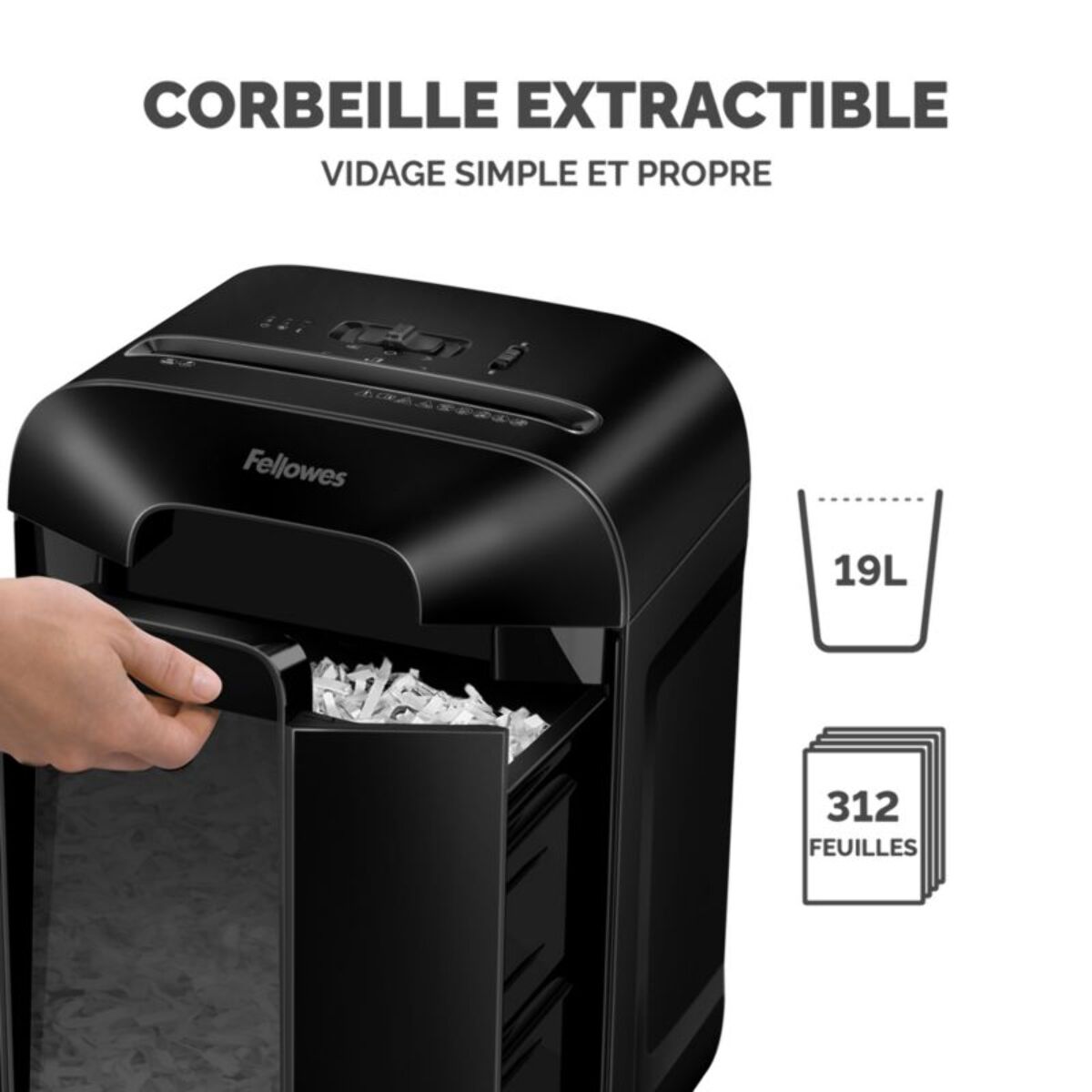 Destructeur FELLOWES MICROSHRED LX85 NOIR