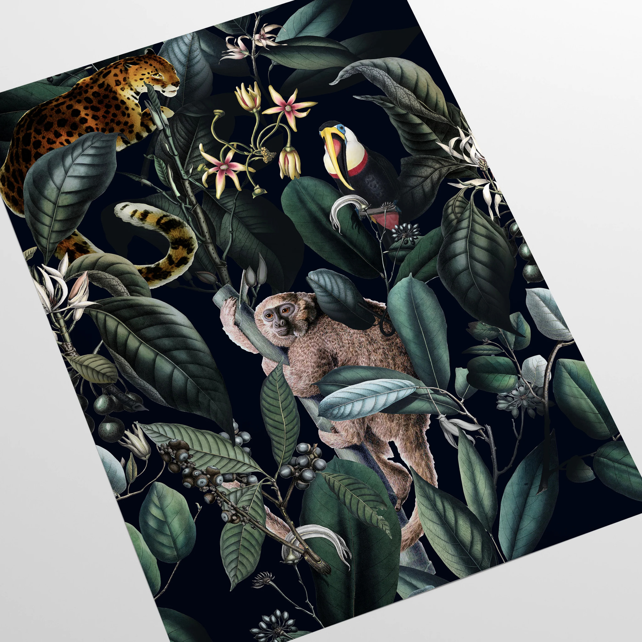 Carta da Parati Giungla Botanica