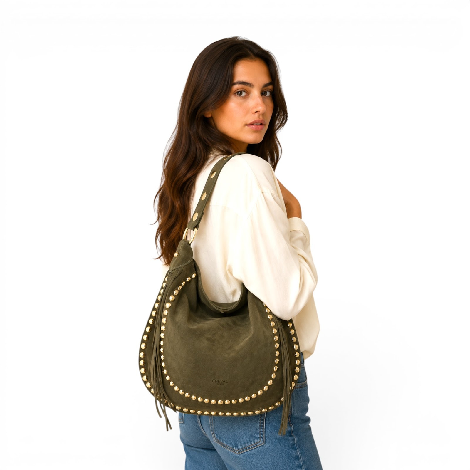 Borsa a spalla Cheval Firenze Dalia Verde Scuro