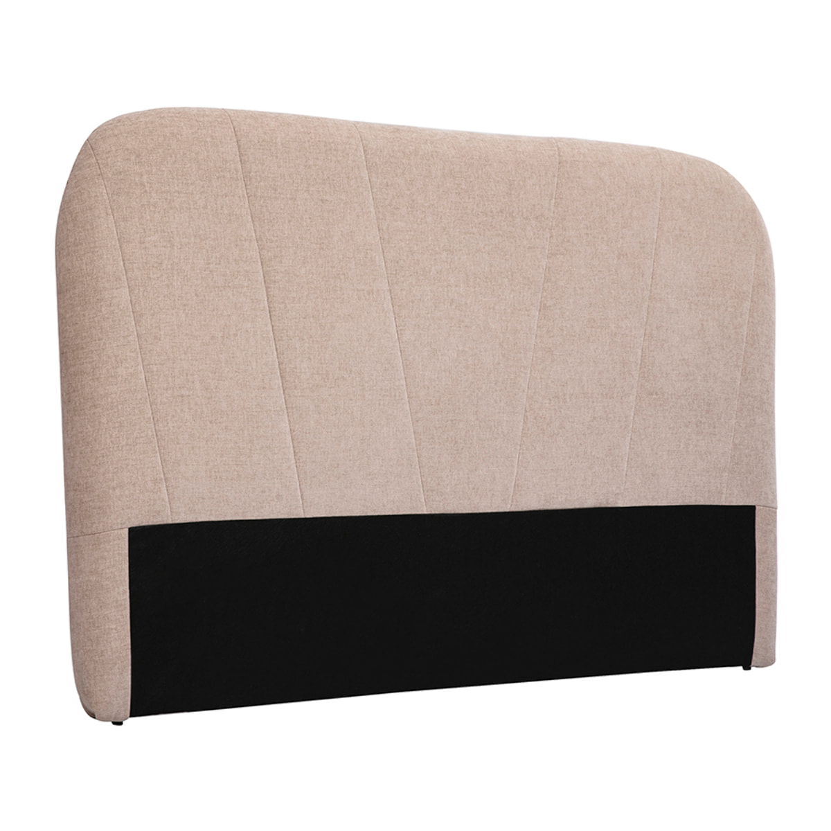 Tête de lit en tissu effet velours texturé beige L169 cm ALANIS