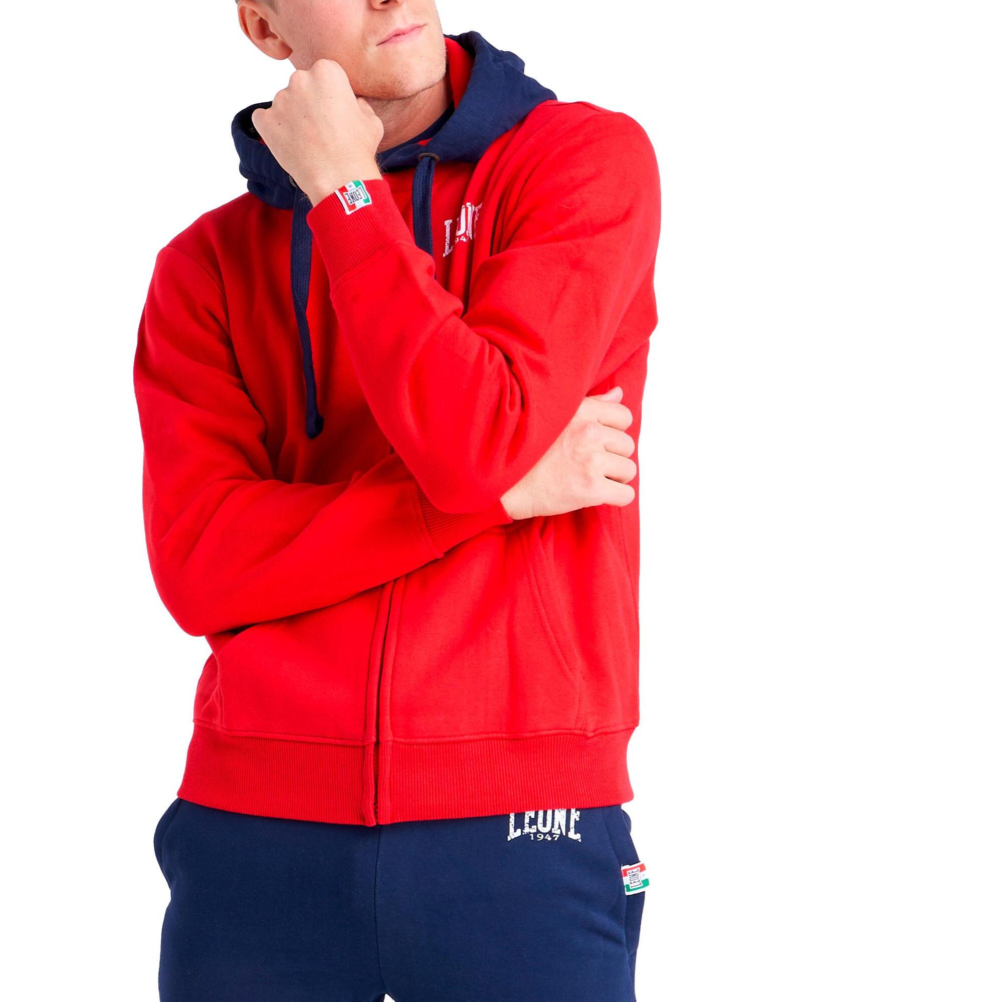 Tuta da uomo con cappuccio e zip Leone 1947 Apparel Vintage Small Logo