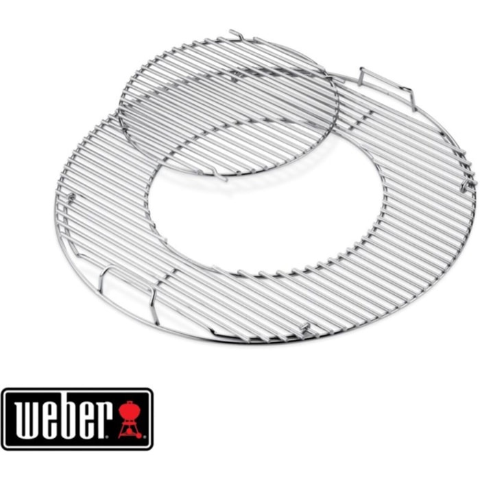 Grille barbecue WEBER de cuisson Gourmet en acier inox 57 cm