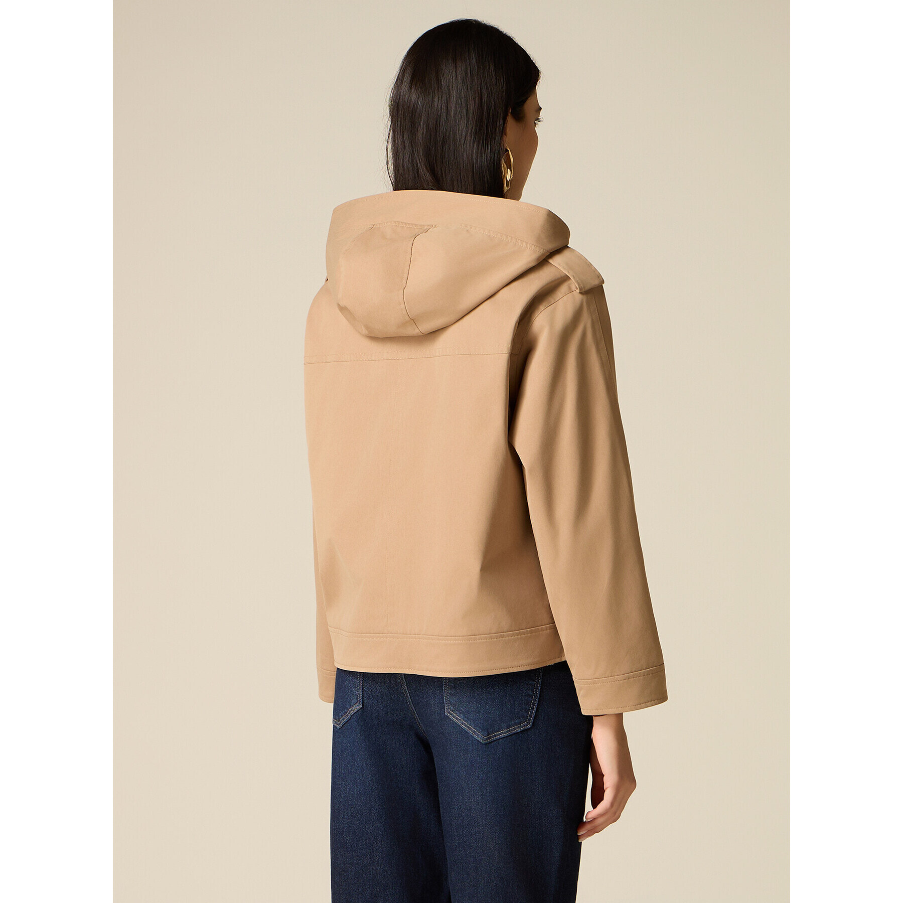 Oltre - Parka corto con cappuccio - Beige
