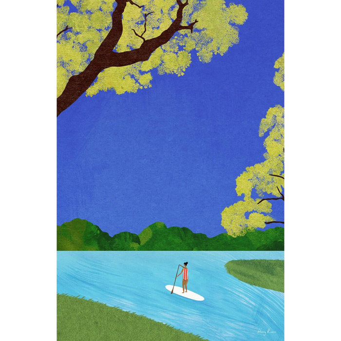 Tableau retro vintage paddle  Toile imprimée