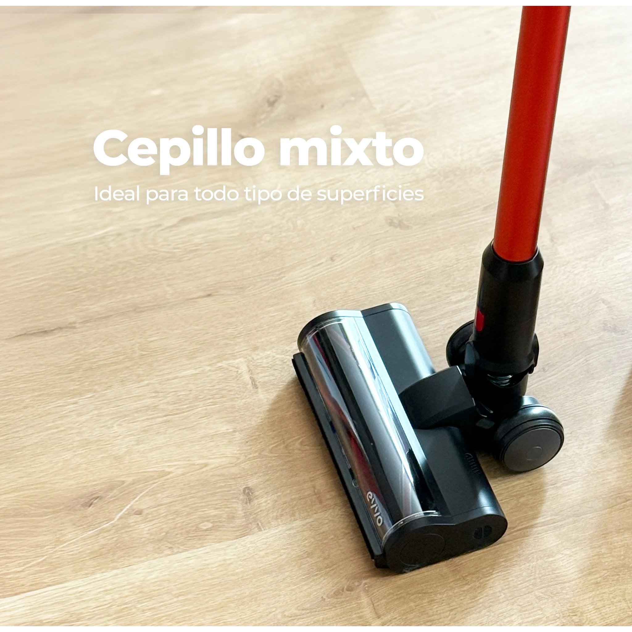Aspirador sin cable Evvo Ai36, 70 minutos de autonomia, 500 W, 2500 mAh, 3 modos
