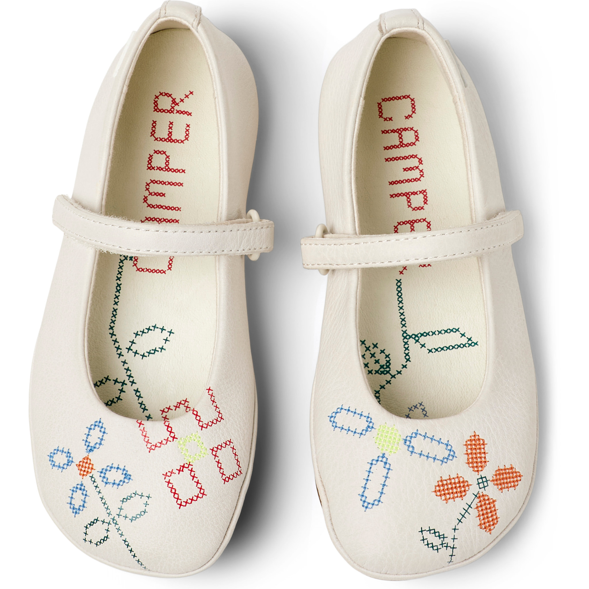 Bailarinas - CAMPER Right Twins - Blanco - Cuero liso