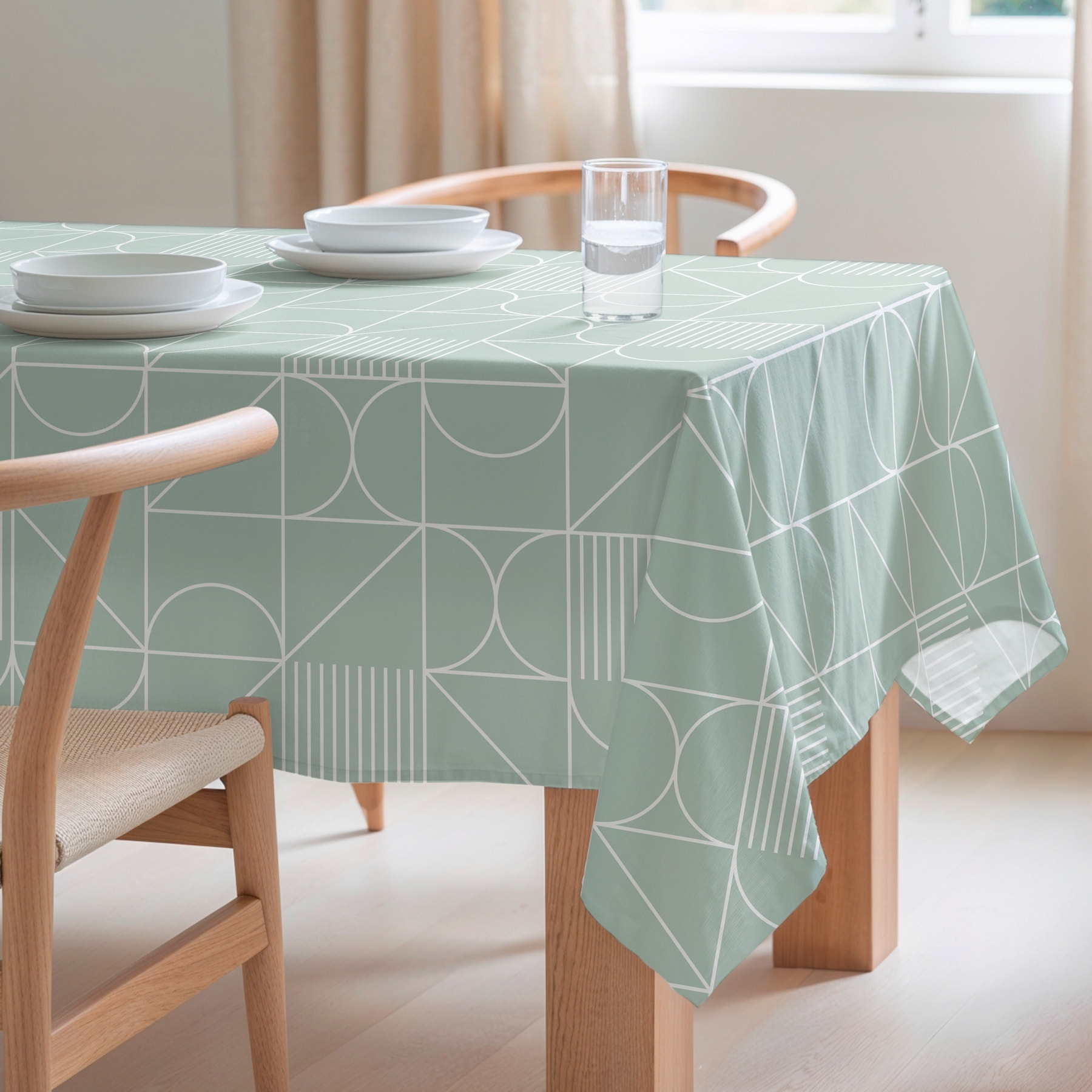 Mantel estampado antimanchas GORGIA AGUA