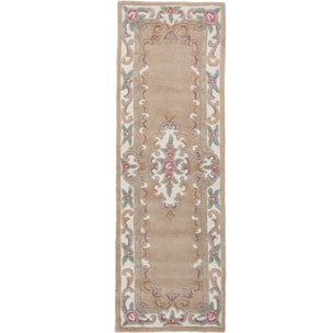 Tapis en laine de couloir AUBUSSON Beige