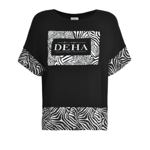 DEHA - T-shirt VISCOSE T-SHIRT ETHNIC PRINT in Viscosa per donna