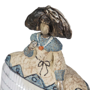 Figura Menina Resina Espejos 14x6x16 Cm