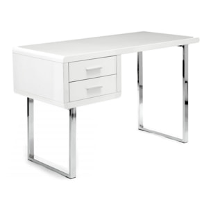 Tomasucci Bureau 2 tiroirs VEGA Blanc