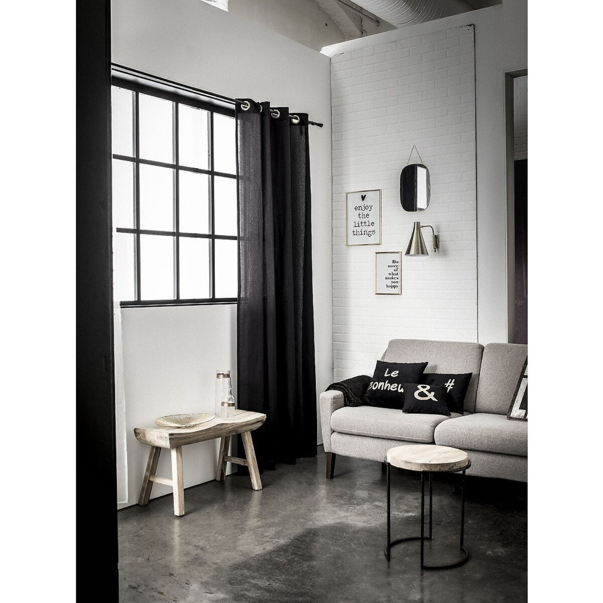 Rideau 100%coton Finition Avec Oeillets Gold