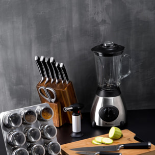 Batidora de vaso 500w de 1,5l 2+1 velocidades en acero inoxidable masterpro