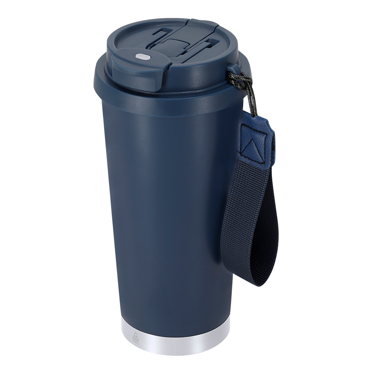 Vaso térmico con 500 ml de capacidad en Acero Inoxidable Reciclado. Cuenta con doble sistema de bebida, orificio con cierre hermético y pajita integrada. Libre de BPA.