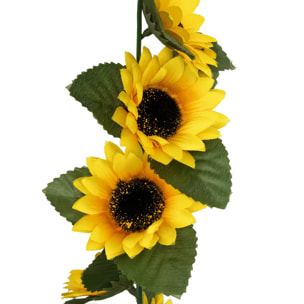 Guirlan de tournesol artificielle "Naki" jaune H180cm