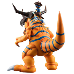 Digimon Adventure G.e.m. Series Pvc Statua Greymon & Taichi 25 Cm Megahouse