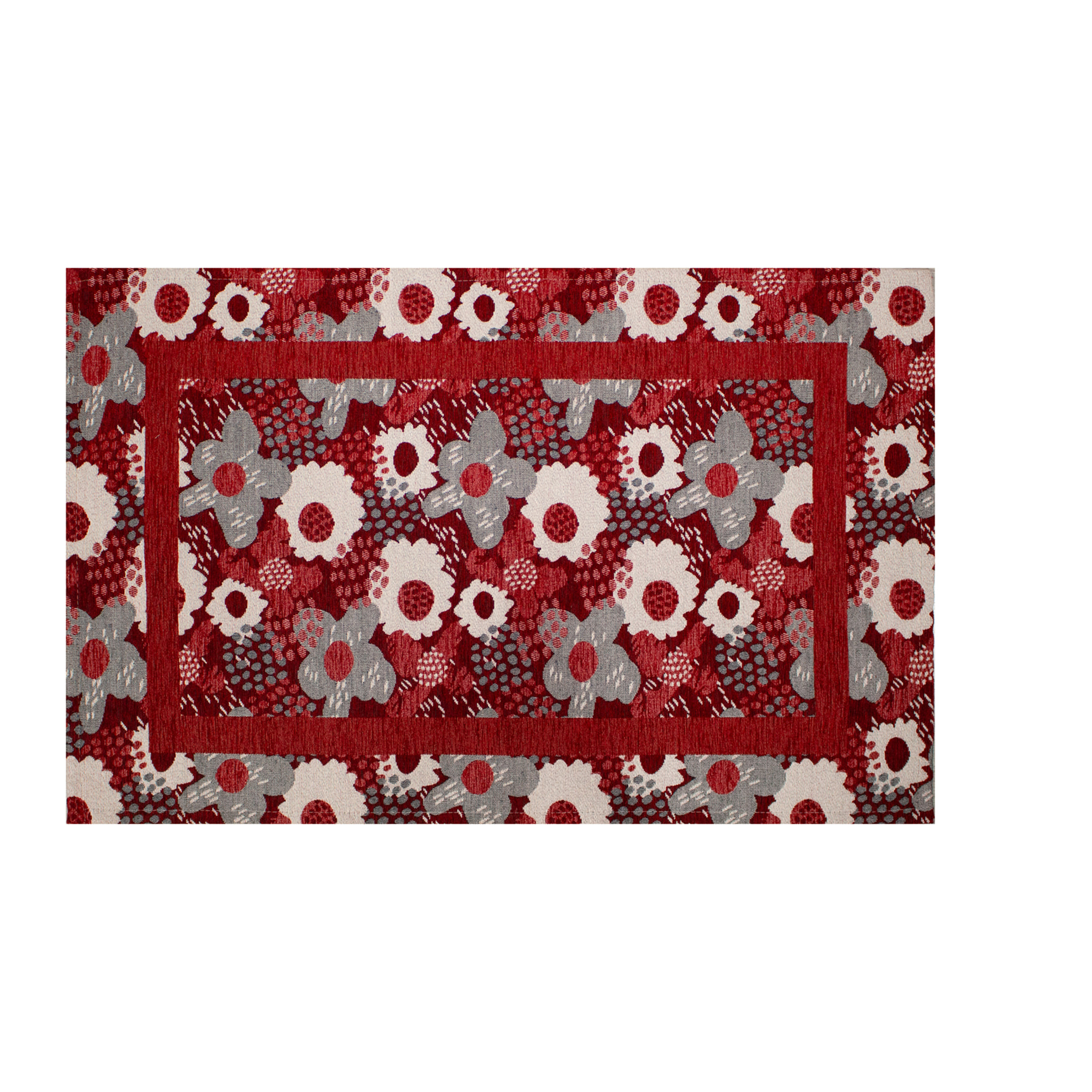 TAPPETO DA CUCINA DIS. ANDY ROSSO MIS. 57X280 CM CON ANTISCIVOLO