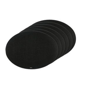 Set de table ovale - 6 pièces - Feutre recyclé noir