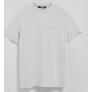 Camiseta blanca básica de cuello redondo y bordado Rigby Best
