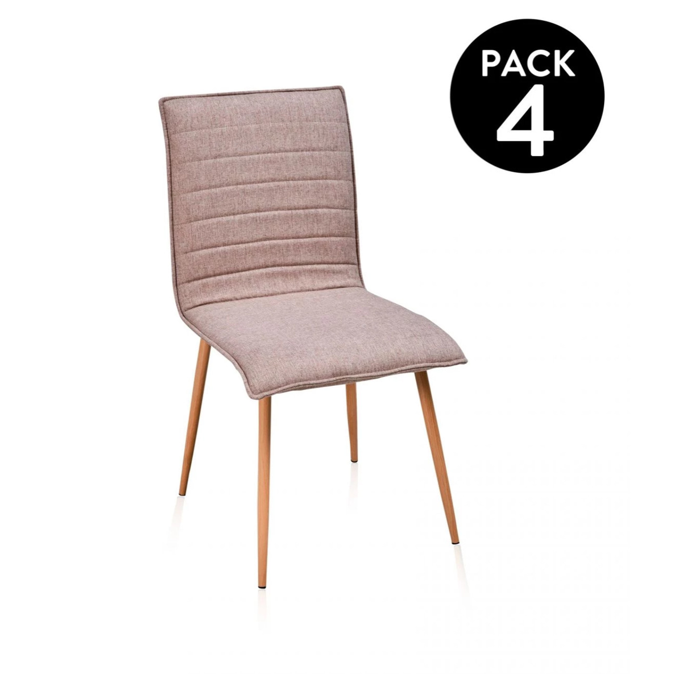 Pack 4 sillas de comedor Jules Tex Cambria