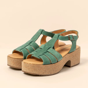 Sandalias con tacón N5890 PLEASANT JADE /ARBEQUINA color Jade