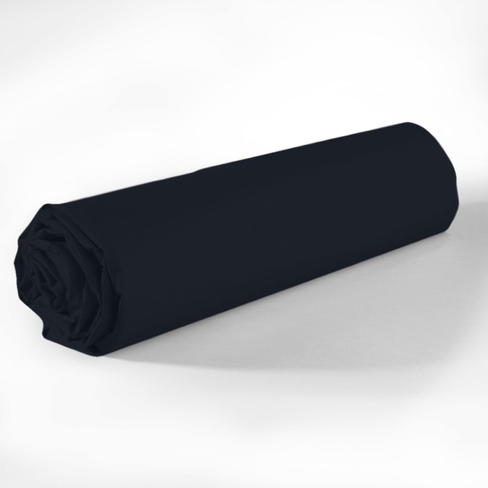 Drap housse - bonnet 28cm 100% coton 57fils noir