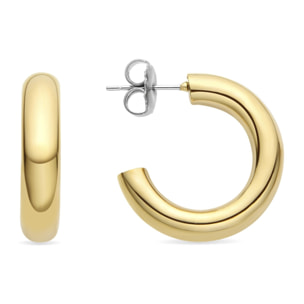 Pendientes de 13mm de diámetro acabado oro amarillo de 18K