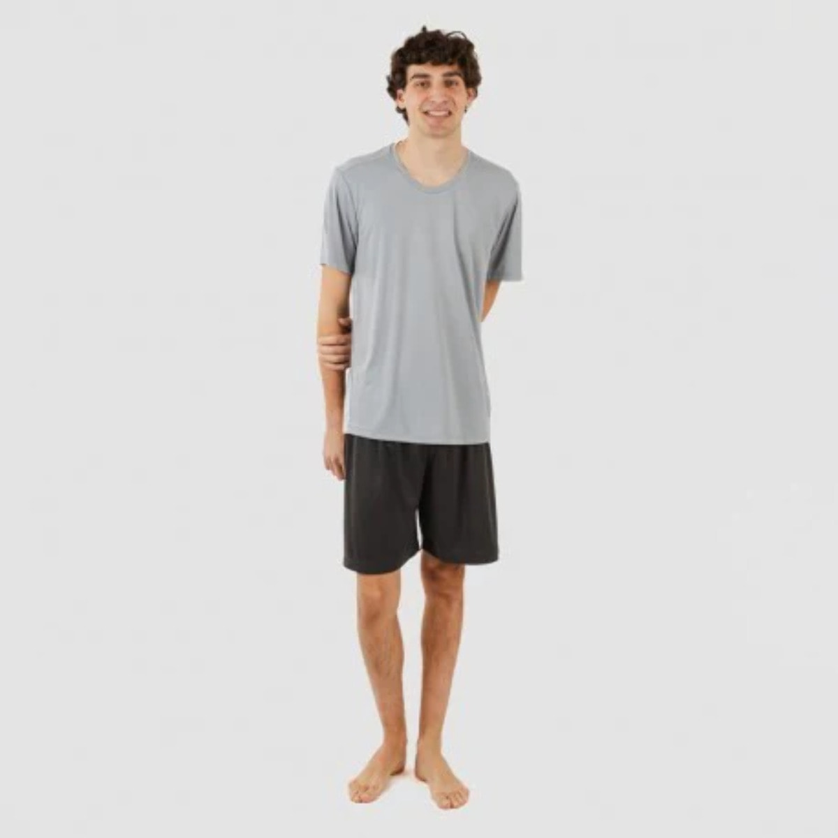 Completo sportivo pantaloncini tecnici semplici da uomo