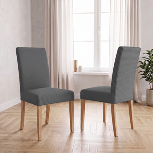 COPPIA VESTISEDIA CON SCHIENALE LESLIE, Microfibra/Elastan - GRIGIO SCURO