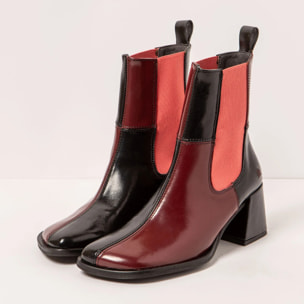 Botines 1707 NAPPA SHINNY BURDEOS-BLACK/ VERONA color Burdeos-black