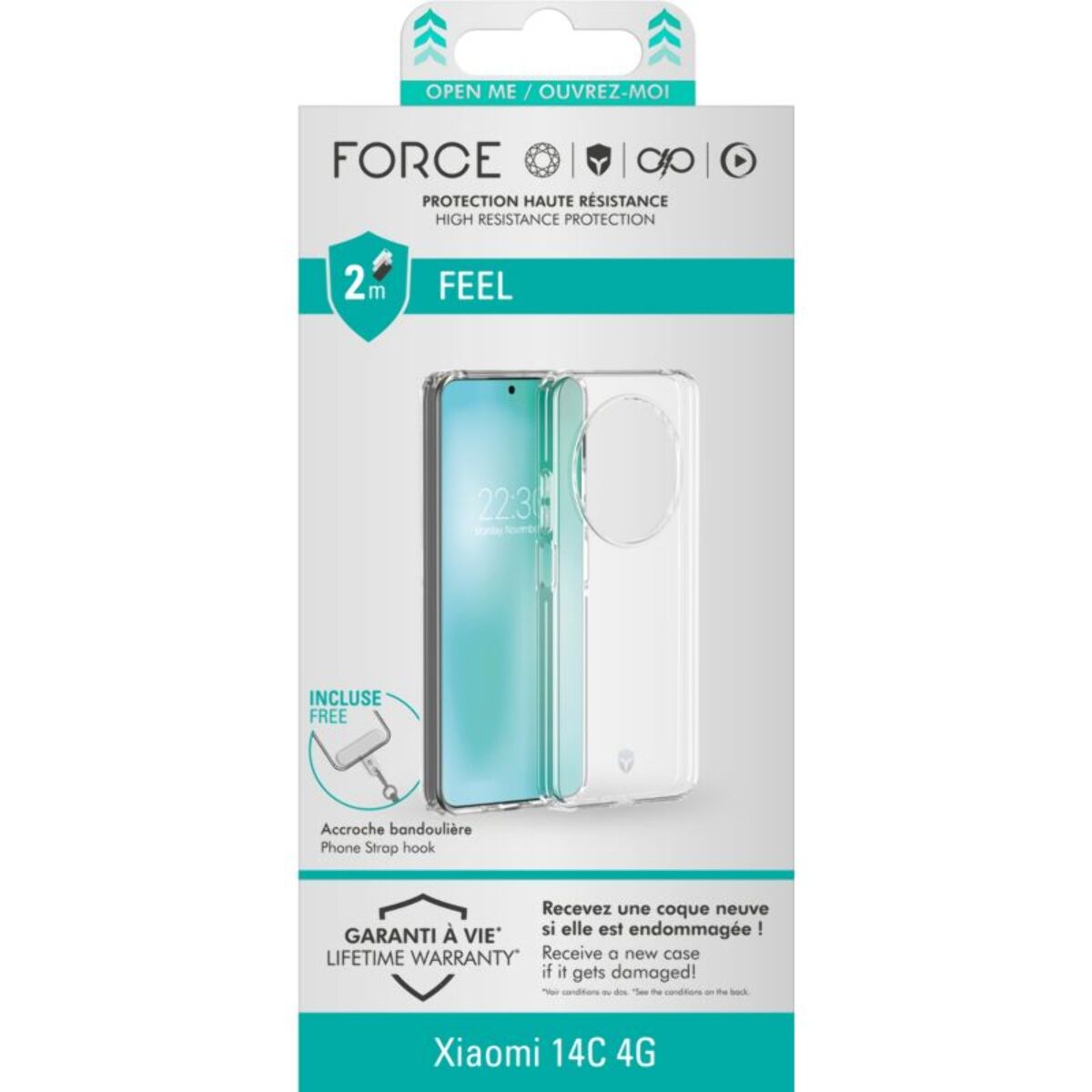 Coque FORCE CASE Xiaomi Redmi 14C transparente