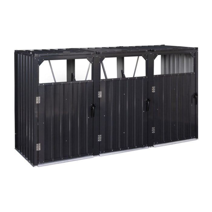 Cache poubelle - Gris anthracite