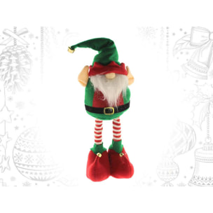 Figura decorativa de santa extensible en pie de color verde h.45cm