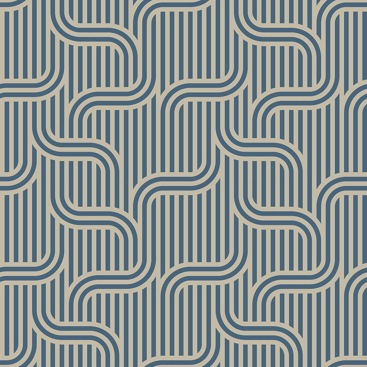 Papier peint, blue roots décorative Intissé
