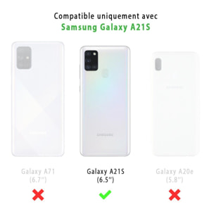 Coque Samsung Galaxy A21S 360° intégrale protection avant arrière silicone transparente